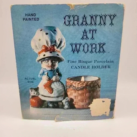 Vintage Granny At Work Holiday Christmas Jasco 1978 New OPEN BOX - Picture 9 of 10
